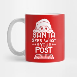 Funny Santa Claus Christmas Social Media Tiktok Internet Meme Mug